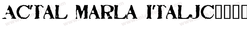 Actal Marla Italjc字体转换